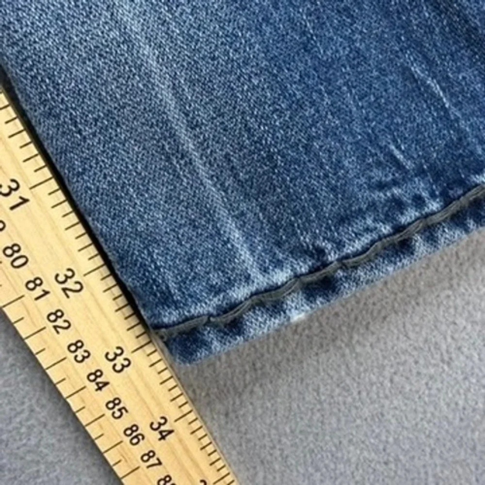 True Religion Jeans Mens 36 Blue Ricky Relaxed Straight Distressed‎ Denim USA